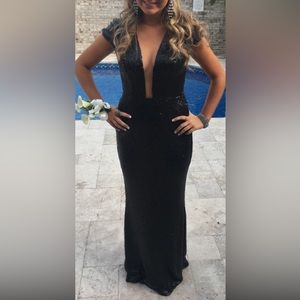 Black sequence dress